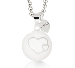 MAMIJUX® Harmony Ball White enamelled with Double Heart