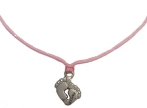 MAMIJUX® Pink make a wish bracelet with baby feet