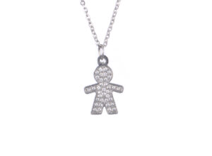 MAMIJUX<sup>®</sup> Crystals Baby Boy Charm Necklace