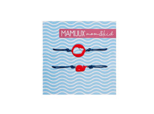 MAMIJUX bracelets for MOM & KID - red whale