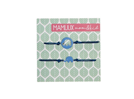 MAMIJUX Bracelets for MOM & KID - light blue elephant