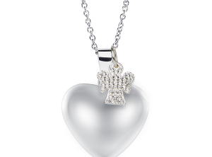 MAMIJUX heart shape harmony ball with crystals angel charm