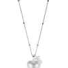 Heart shape harmony ball with crystals pacifier charm