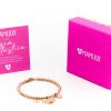 Bracciale bead oro rosa - ti voglio bene - zia