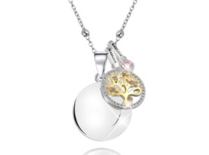 MAMIJUX® life tree with pink crystal charm harmony ball