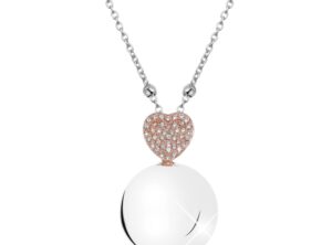 MAMIJUX® rose gold heart charm with crystals harmony ball