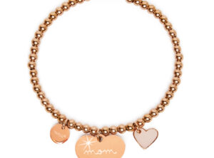 Mamijux Bracciale pallini oro rosa mom