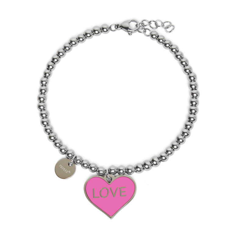 Bracciale bead smlatato love - figlia