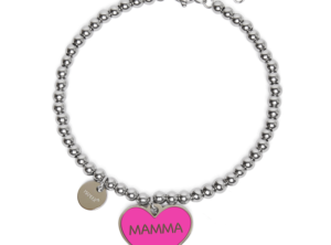 Bracciale bead smaltato mamma